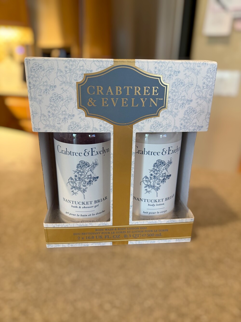 Crabtree & Evelyn Nantucket Briar Body Wash & Body Lotion Duo 16.9 fl oz